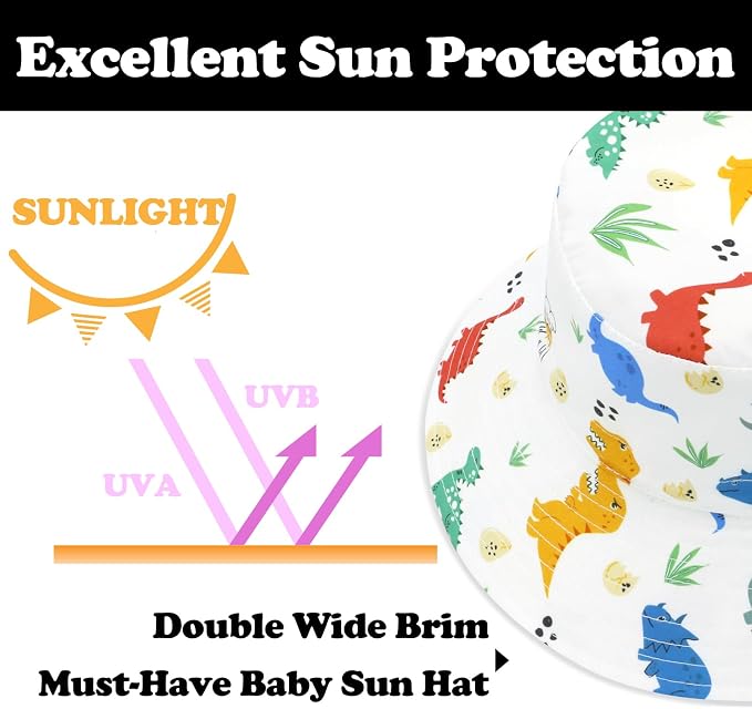 Sarfel Baby Sun Hat Summer Baby Boy Hats UPF 50+ Sun Protection Toddler Hat - Image 5
