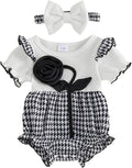 Giraropa Newborn Baby Girl Clothes Smocked Bubble Romper Dress + Socks + by Giraropa