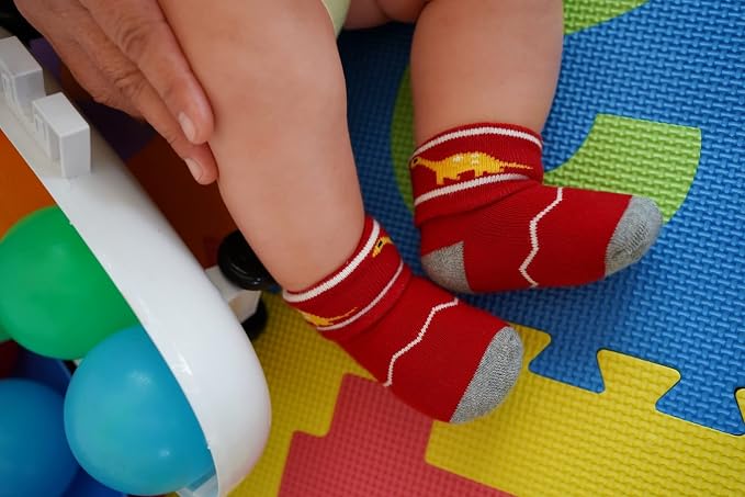 RATIVE Newborn Baby Socks 0-6, 6-12 Months Terry Turn Cuff Socks - Image 6
