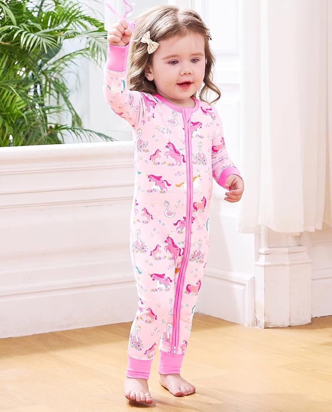 babee Reshinee Viscose Derived from Bamboo Baby Footie Pajamas Convertible - Image 8