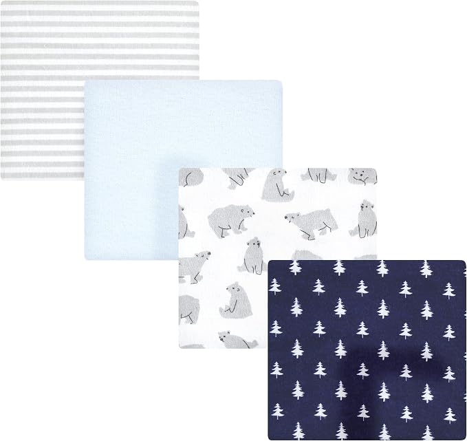 Luvable Friends Little Treasure Flannel Receiving Blankets 4pk by Luvable+Friends