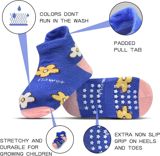 Tphon Non Slip Kids Toddler Socks - Image 4