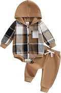 Douhoow Infant Baby Fall Clothes Boy Girl Plaid Hoodie Sweatshirt Romper by DouhoowBabyKidsClothes