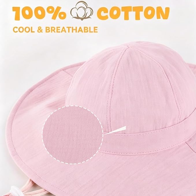 Baby Toddler Sun Protection Bucket Hat Infant Beach Summer Hats - Image 2