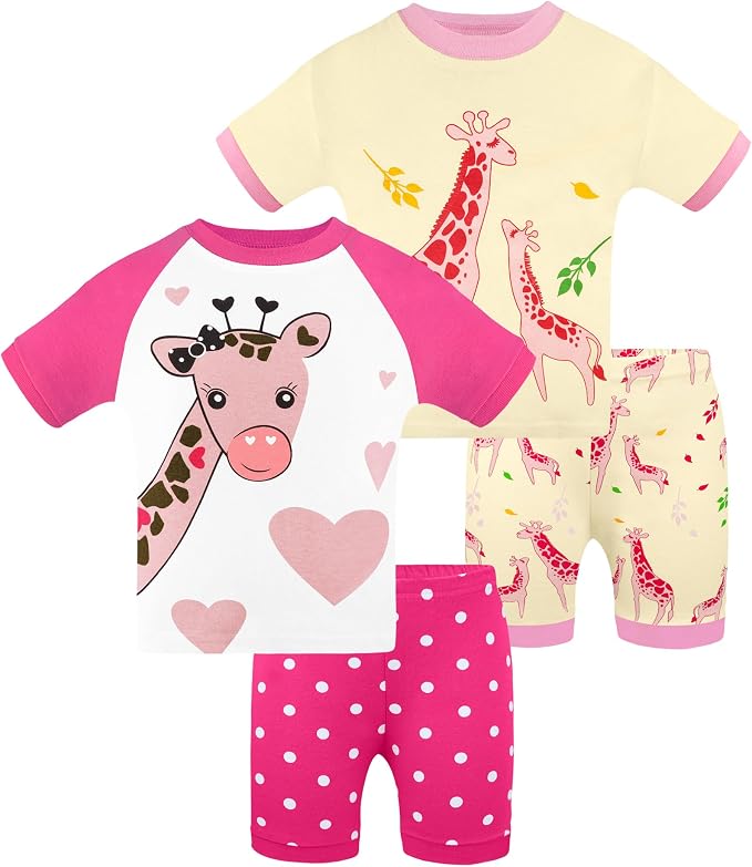 DAUGHTER QUEEN Girls Summer Pajamas Set 4 Pieces 100% Cotton Sleepwear Size 18 - Image 8
