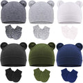 BQUBO Newborn Baby Hats Mittens Set Hospital Hat Beanie Infant Caps Baby Gloves by DRESHOW