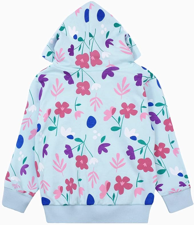 Baby Girl Zip-up Jacket Rainbow Unicorn Cotton Hoodie Sweatshirt Toddler Fall - Image 2