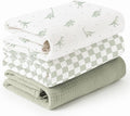 Konssy 3-Pack Muslin Baby Swaddle Blankets, 47 x 47 in Receiving Blankets | by Konssy