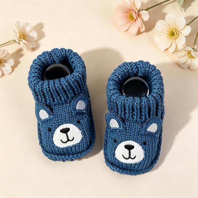Infant Baby Boys Girls Knitted Booties Soft Cute First Walking Socks Shoes | - Image 2