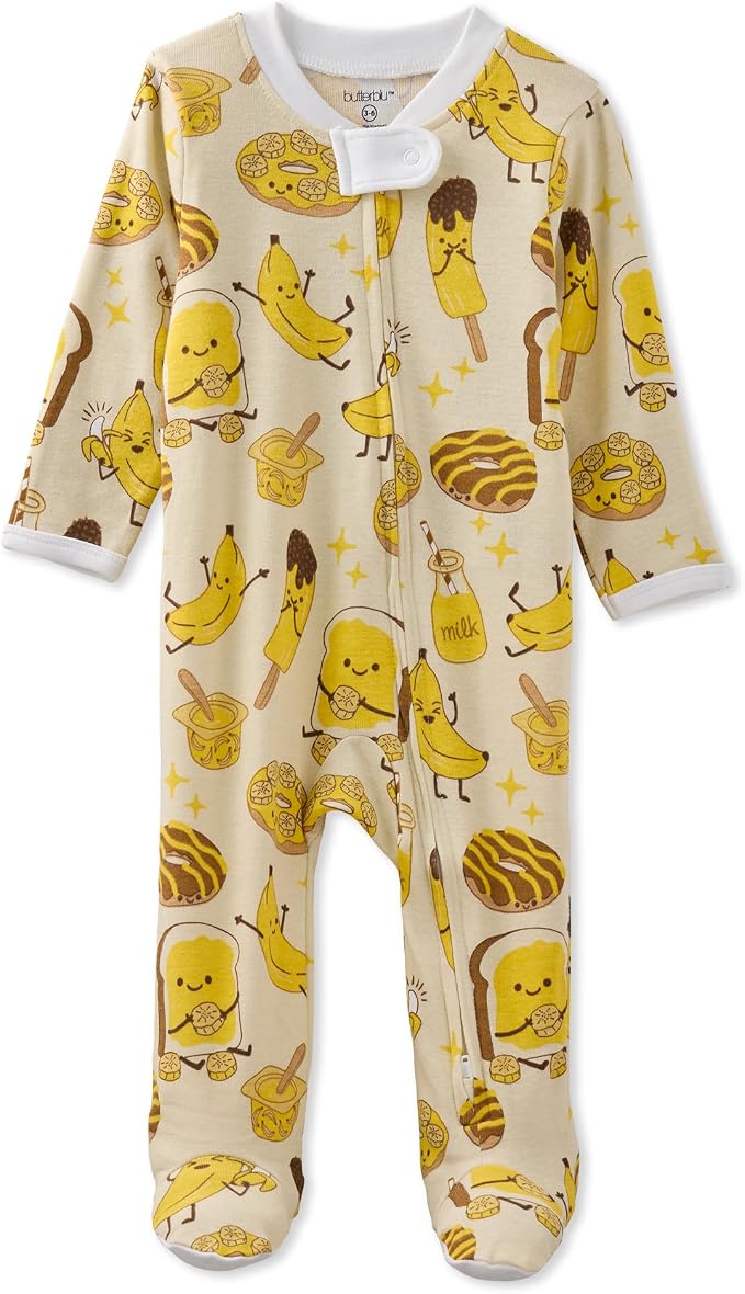 Butterblu Scout Sleep & Play 100% Organic Cotton Footed Zip Front PJs | GOTS by Butterblu