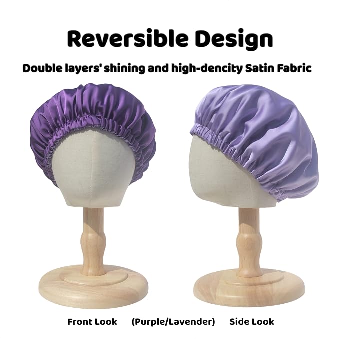 AKISS Baby Infant Newborn Toddler Satin Silk Hair Bonnet Cap - Image 2