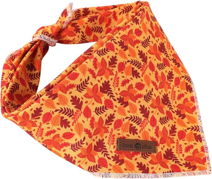 Lionet Paws Fall Dog Bandana for Small Medium Large Dogs, Cat Dog Kerchief - Image 3