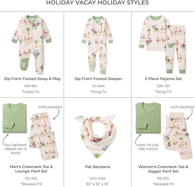 Burt's Bees Baby Matching Family Jammies, Organic Cotton, Holiday Pajamas - Image 2