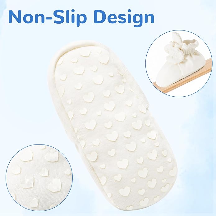 Pro Goleem Unisex Cotton Baby Booties, Warm Cozy Stay-On Baby Slippers - Image 5