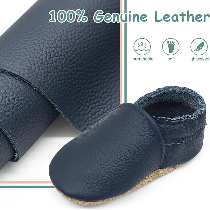 Genuine Leather Baby Booties Soft Sole Toddler Walking Shoes - Image 3