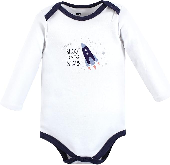 Hudson Baby baby-boys Cotton Long-sleeve Bodysuits 5-pack - Image 6