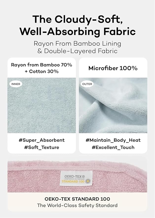 Konny Baby Hooded Towel Plush Thick & Cozy Soft-Touch Absorbent Rayon from Bamboo Cotton Baby Bath Beach Towel, Oeko-TEX, Newborn Boys Girls Toddler (White, Small)