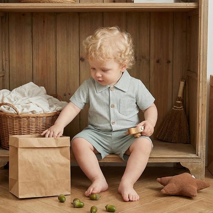 PUHHAPIEY Baby Boy Gentleman Wedding Outfit Dress Romper Suspender Pants | 0 3 - Image 2