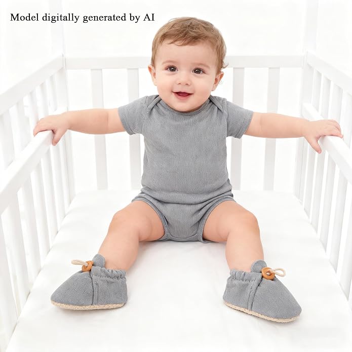 2 Pack Newborn Shoes Soft Sole Baby Sock Booties Drawstring Infant Boys Girls - Image 6
