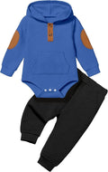 Fommy Baby Boy Clothes Colorblocked Long Sleeve Hoodie + Long Pants 2PCS Fall by Fommy