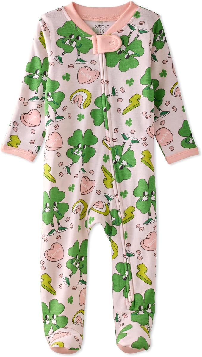 Butterblu Scout Sleep & Play 100% Organic Cotton Footed Zip Front PJs | GOTS by Butterblu