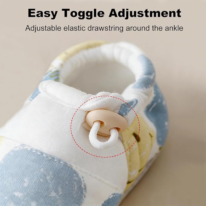 Baby Booties Toddler Cozy First Walking Boots Stay-on Soft Cozy Cotton Non-Slip - Image 4