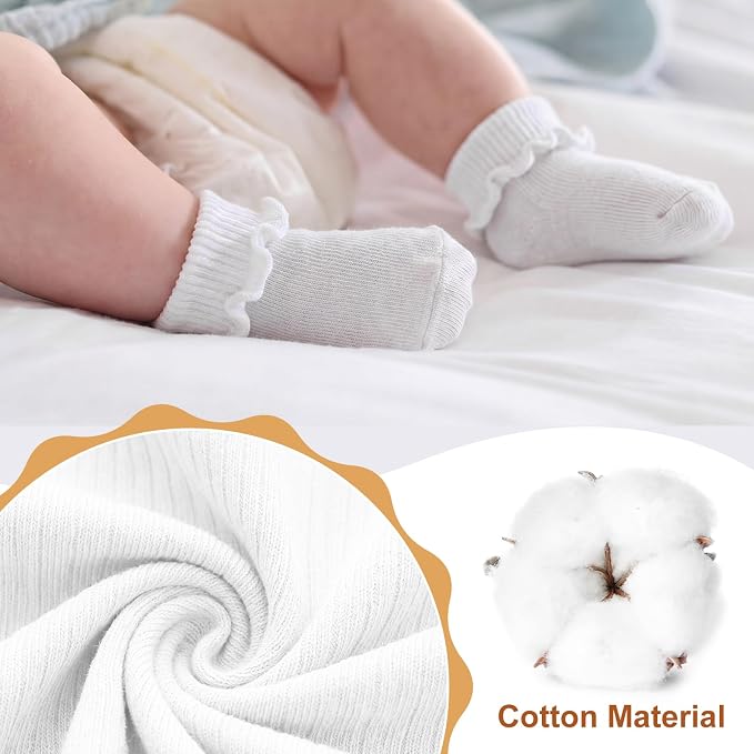 Toulite 12 Pair Preemie Newborn Baby Socks - Image 5