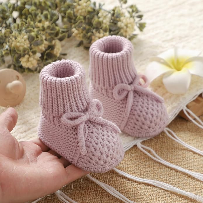 Newborn Shoes Knitted Baby Booties Infant Boys Girls First Walkers | Handmade - Image 5