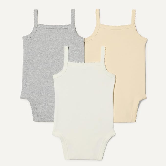Amazon Essentials Baby Girls' Cotton Sleeveless Bodysuits, Baby Clothes - Image 2
