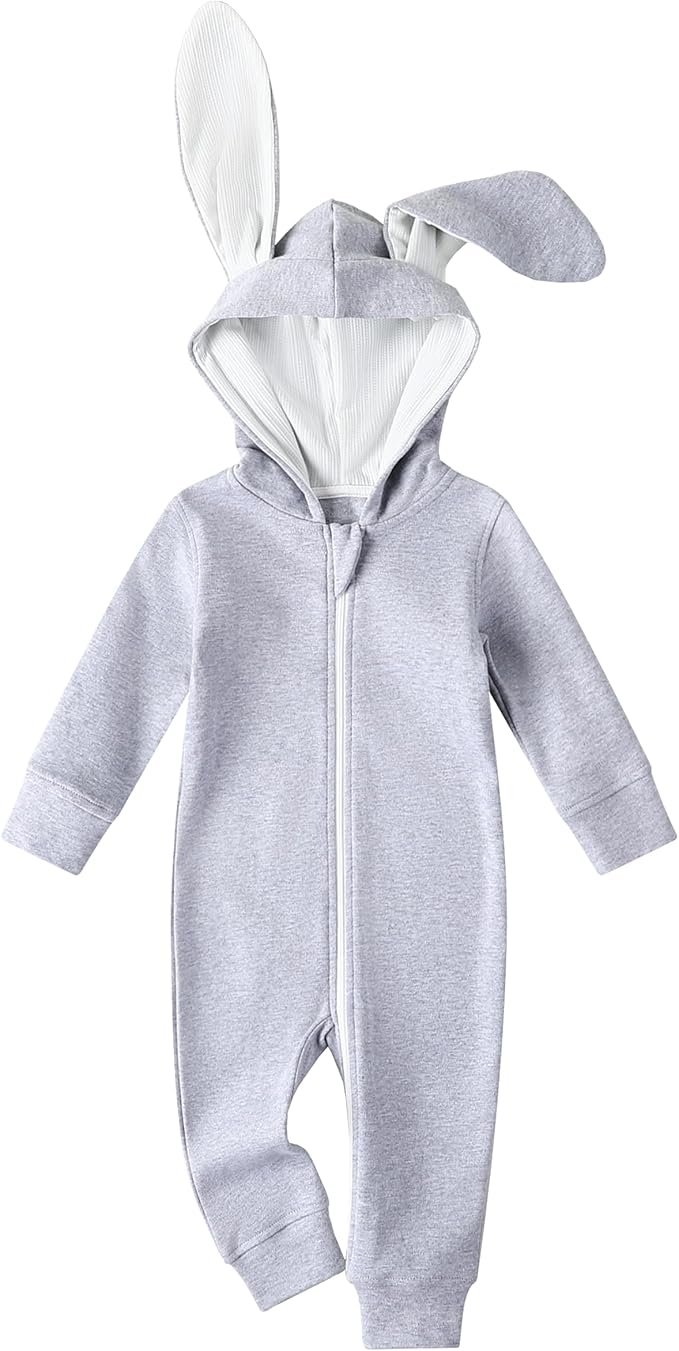 Owlivia Organic Cotton Baby Boy Girl Zip up Sleep 'N Play Pjs, Footless, Long Sleeve