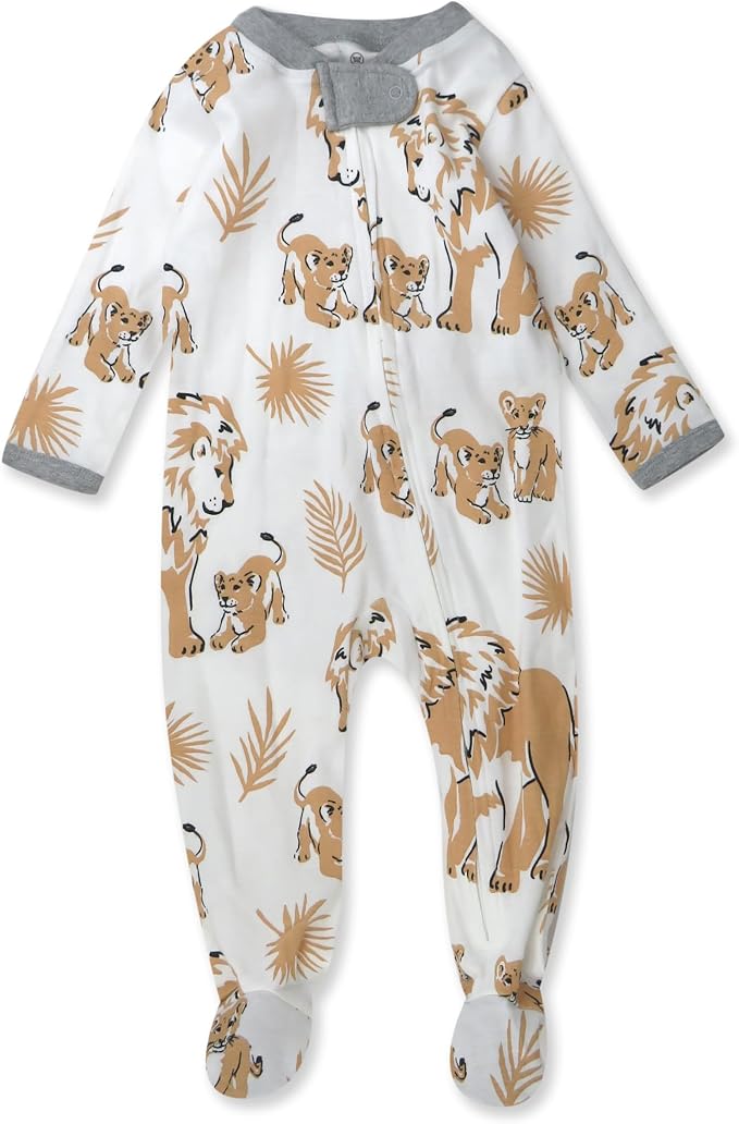 HonestBaby Baby Boys' Sleep & Play Footed One-piece Pajama Sleeper 100% Organic by HonestBaby