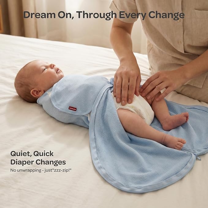 Momcozy Airflow Baby Swaddle, 100% Cotton Lightweight & Ultra Breathable | Ideal - Image 7