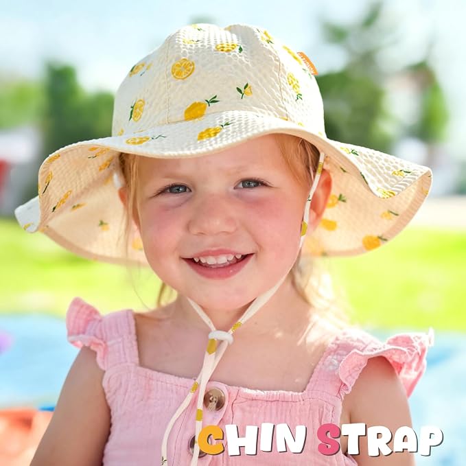 HONGTEYA Baby Sun Hat Wide Brim Adjustable Toddler Beach Bucket Hat | Soft - Image 3