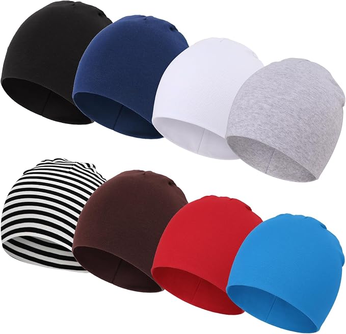 DRESHOW BQUBO 8 Pack Baby Newborn Hats Infant Toddler Kid Hats Soft Nursery by DRESHOW