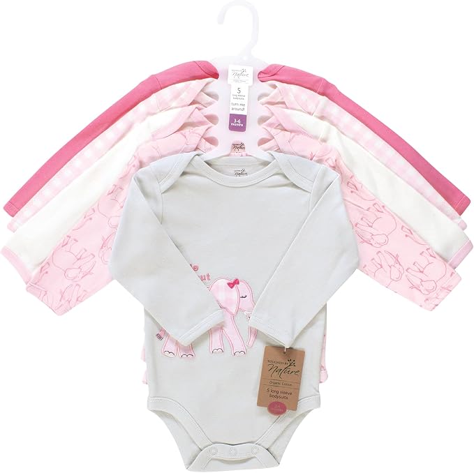 Touched by Nature Unisex Baby Organic Cotton Long-Sleeve Bodysuits - Image 2