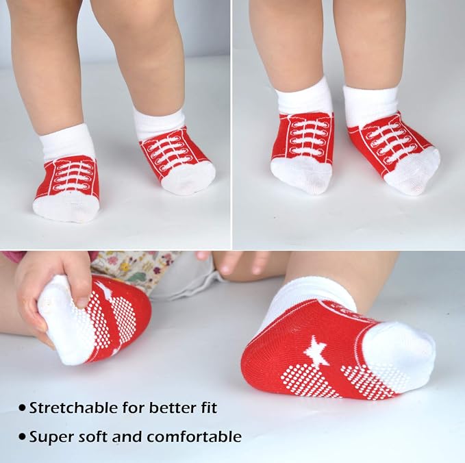 EPEIUS Unisex Baby Girls Boys Non-Slip Socks - Image 3