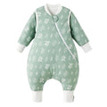 Duomiaomiao 3.5 TOG Toddler Sleep Sack 3-4T 100% Cotton Winter Side Open Zipper Baby Sleep Sack with Feet, Warm Toddler Wearable Blanket