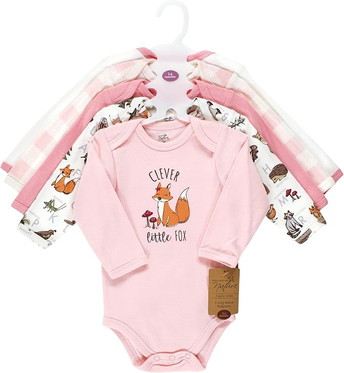 Touched by Nature Unisex Baby Organic Cotton Long-Sleeve Bodysuits - Image 2