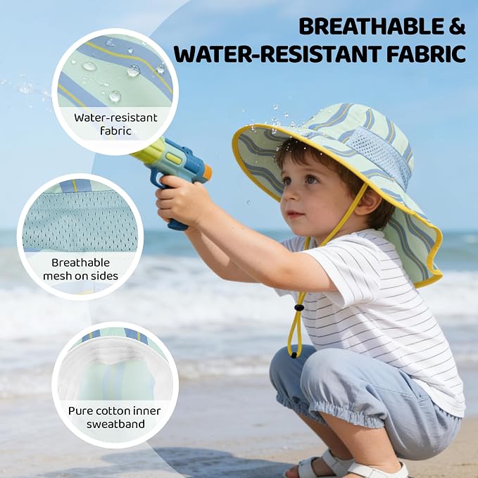Baby Sun Hat with Neck Flap UPF 50+ - Image 3