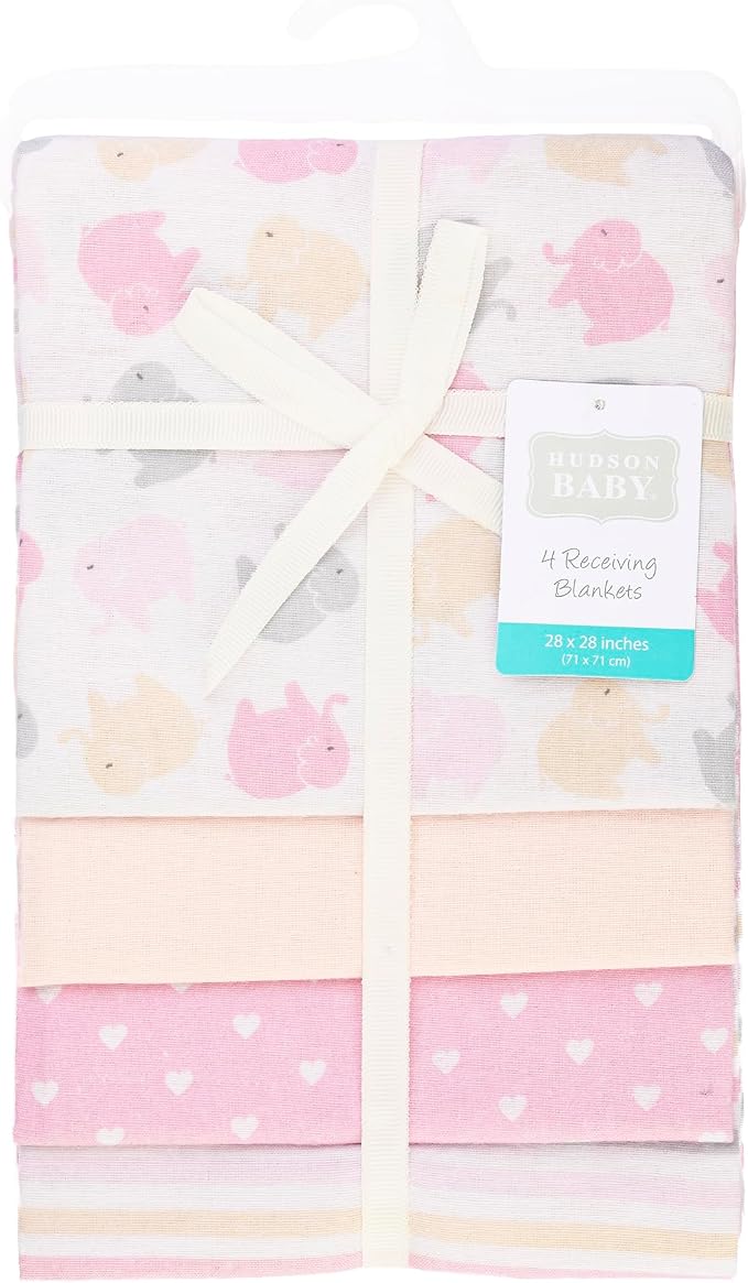 Hudson Baby Unisex Baby Cotton Polyester Flannel Receiving Blankets, One Size - Image 2
