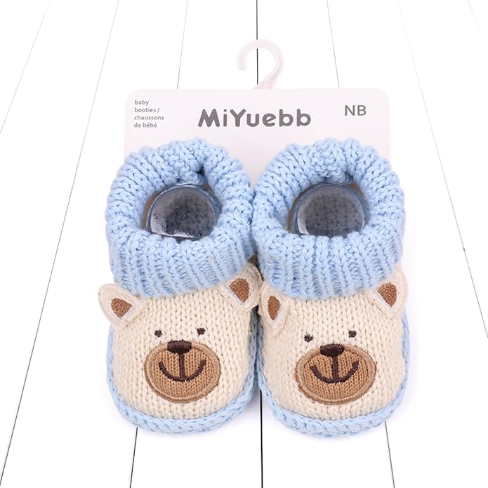 Infant Baby Boys Girls Knitted Booties Soft Cute First Walking Socks Shoes | - Image 2