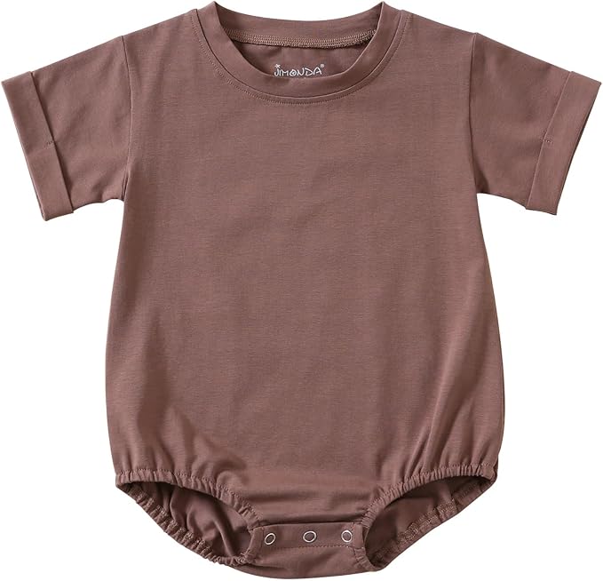 Jimonda Baby Bubble Romper Short Sleeve Bodysuit T-Shirt | 100% Cotton by JimondaBaby