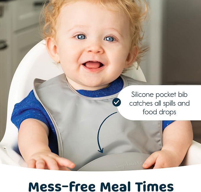 Tiny Twinkle Silicone Pocket Bibs - Image 3