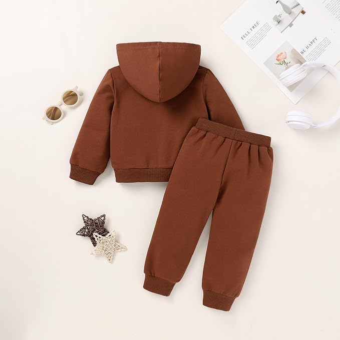Happy Town Baby Fall Outfits for Girl Boy Long Sleeve Hoodie Top and Long - Image 3