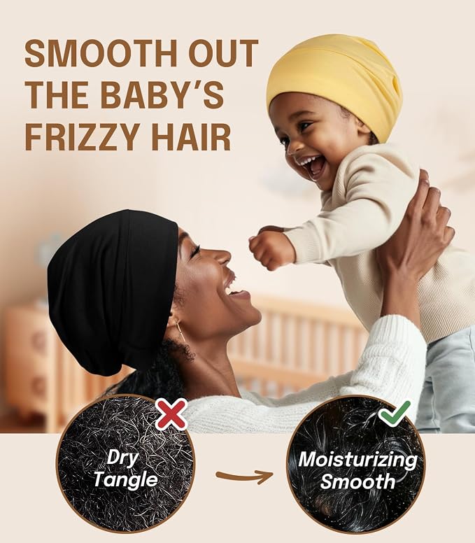 Fittia Baby Bonnet for 0-6 Months, Silky Satin Bonnet for Sleeping, Smooth for - Image 2