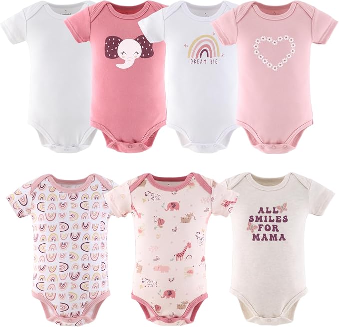 The Peanutshell Baby Girl Short Sleeve Bodysuits by ThePeanutshell