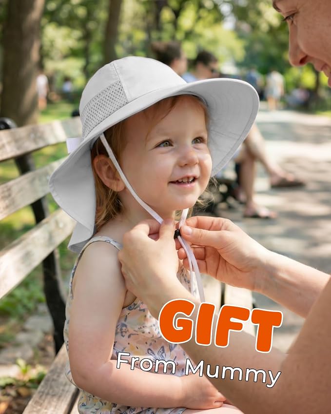 Toddler Baby Sun Hat Kids Summer Beach Essentials Adjustable Beach Hats - Image 6