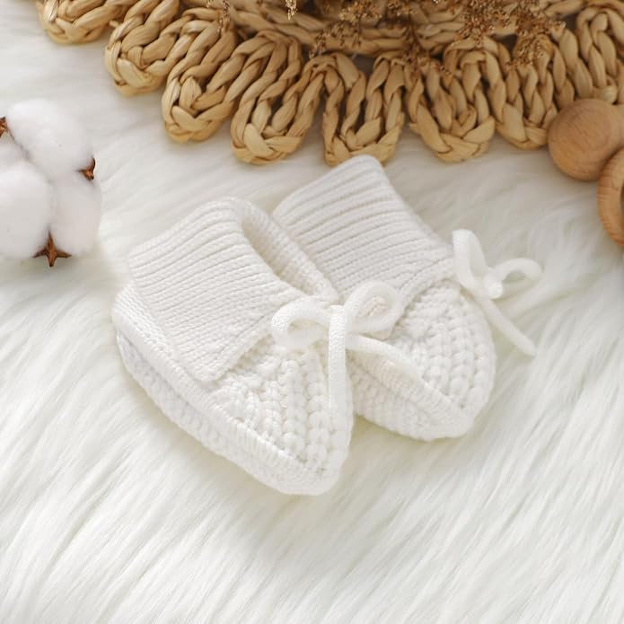 Baby Booties Newborn Boys Girls First Walkers Knit Infant Sock Shoes - Image 5
