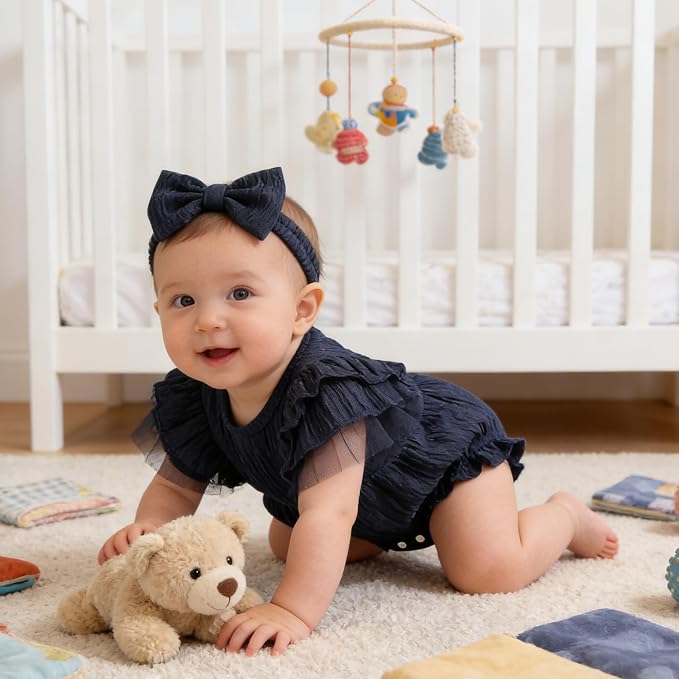 TITKKOP Ruffle Bubble Romper for Baby Girl | One-Piece Shorts Jumpsuit | Summer - Image 3