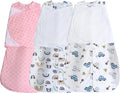 Baby Sleep Sack Swaddle 3 Pack, 3-Way Adjustable, Organic Cotton | Swaddles 3-6 by AugTwig